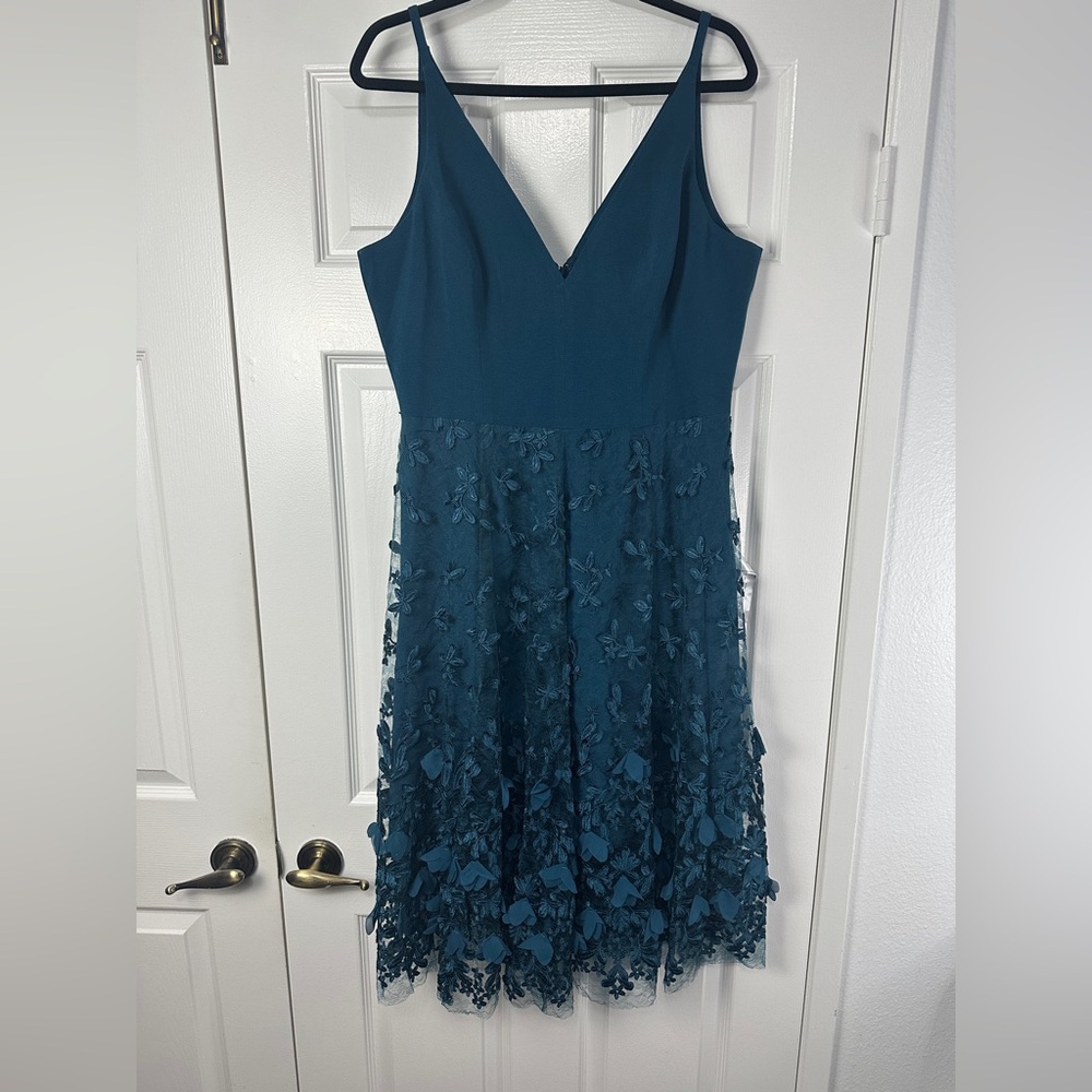 Dress the Population Darleen Dress Peacock Blue Sleeveless XXL New with tags